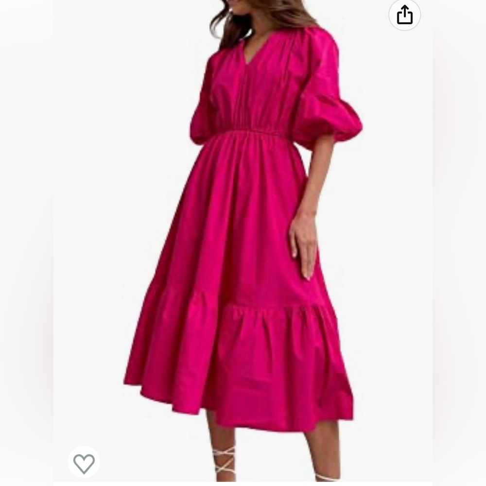 Hot pink midi summer dress NWOT